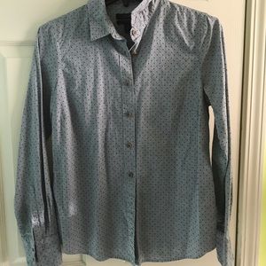 J Crew polka dot button down